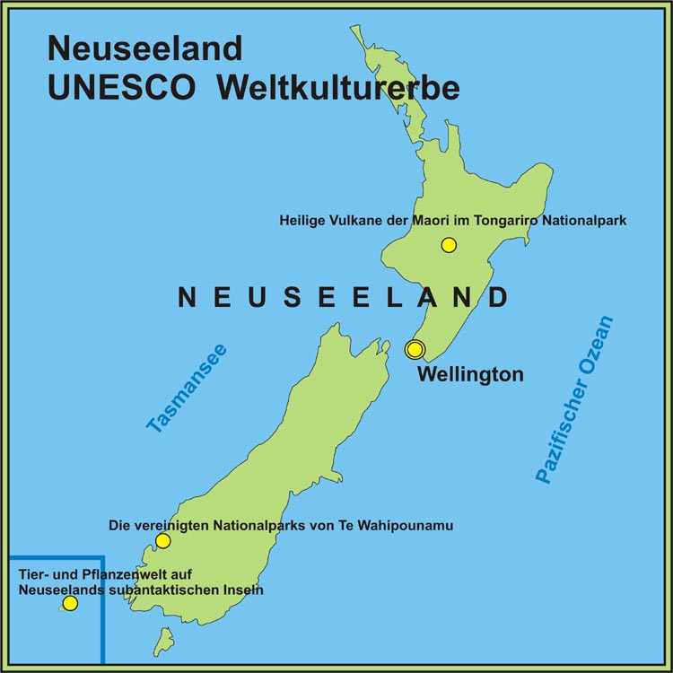 Neuseeland Weltkulturerbe